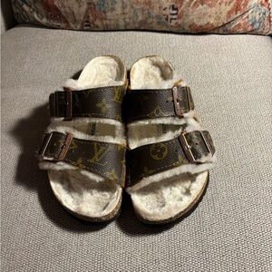 Birkenstock x Louis Vuitton Shearling Sandals